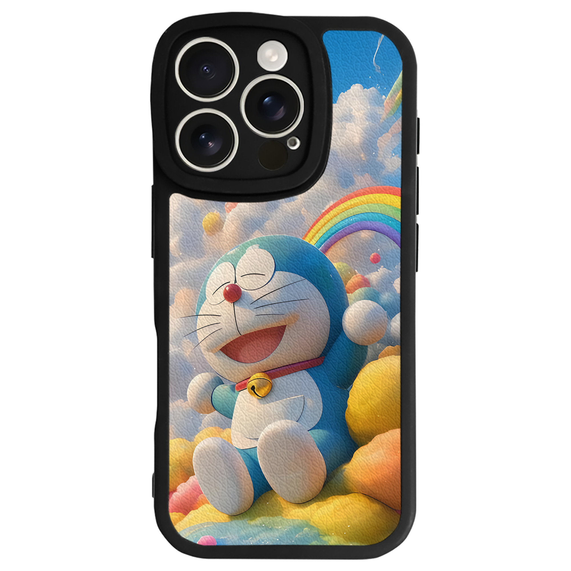 （画像用） ドラえもん Doraemon 【iPhone 16シリーズ対応】シリコンスマホケース（レザー調） 材質：シリコン